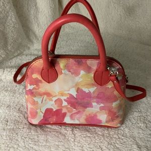 Maurizio Taiuti Floral Italian Leather Handbag